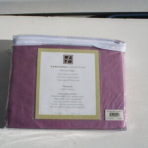 Concierge Twin Lavender 300 Count Thread  Cooling Sheet Set NEW